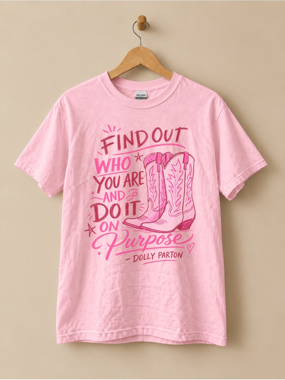 Dolly Parton Quote Unisex T-shirt Pink Western Cowgirl Country Music Tee